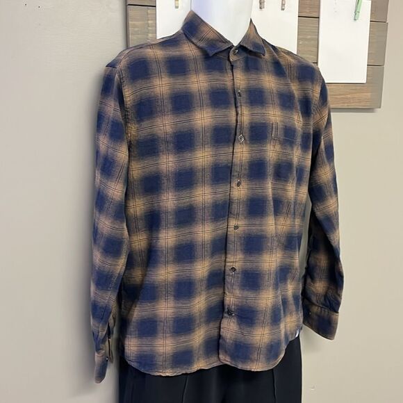 Peter Millar Men’s Plaid Button Collared Down Long Sleeve Pocket Shirt- Medium - Picture 3 of 13